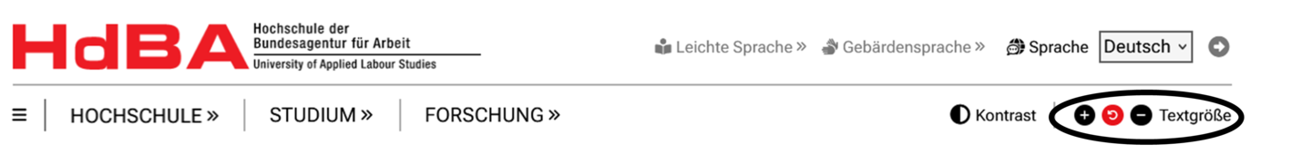 Textgröße ändern Textgröße ändern