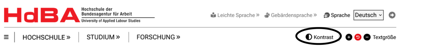 Kontrast ändern Kontrast ändern